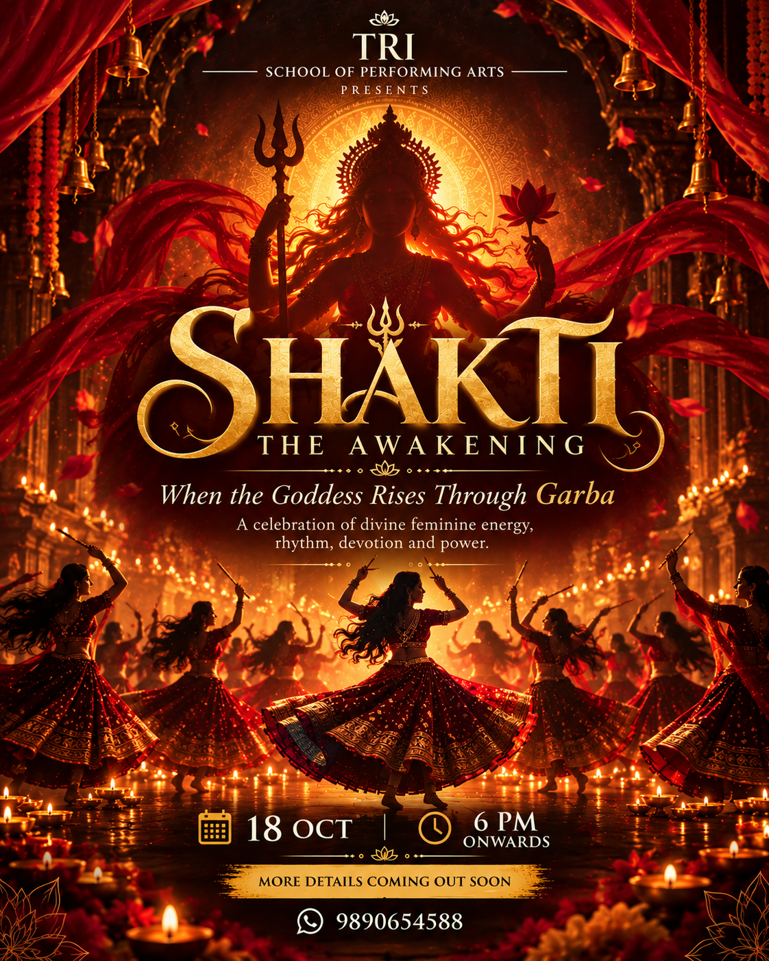 SHAKTI: THE AWAKENING Garba event poster